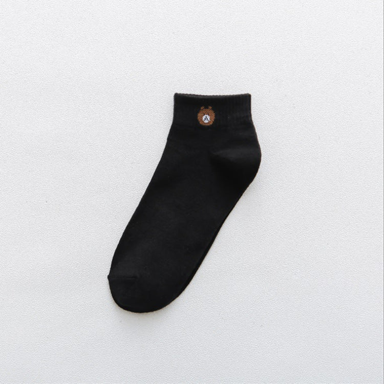 Women's Fashion Simple Cute Bear Socks
