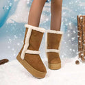 Women's Winter Thick And Warm Snow Boots With Added Fleece
