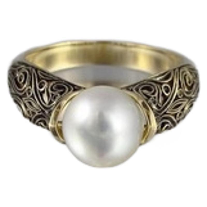 Inlaid Imported Artificial ABS Pearl Ring