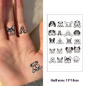 Half Sleeve Herbal Tattoo Sticker Juice Cute Cartoon Character Lasting Non-reflective