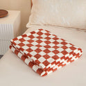 Chessboard Flannel Blanket Thickened Milk Flannel Blanket