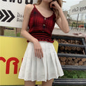 Thin Sleeveless Sleeveless Inner Top Plaid Base Shirt