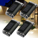 4PCS LED Solar Wall Lamp Super Bright Door Fence Outdoor Double Head GardenLight