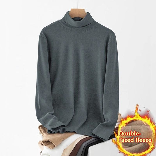 Self-heating Double-sided Dralon Turtleneck Long Sleeve T-shirt