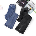 Women's High Waist Slim Skinny Stretch Slit Jeans