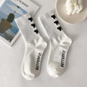 Butterfly Women's Tube Socks Hot Style Black And White Cartoon