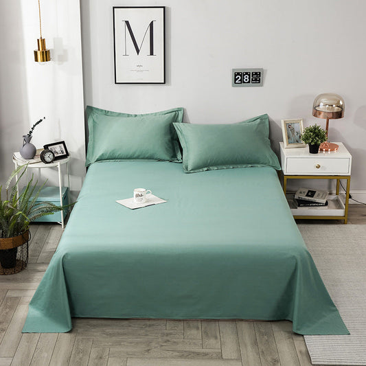 Solid Color Sanding Washed Cotton Single Piece Is Pure Student Dormitory Single Bed Sheet