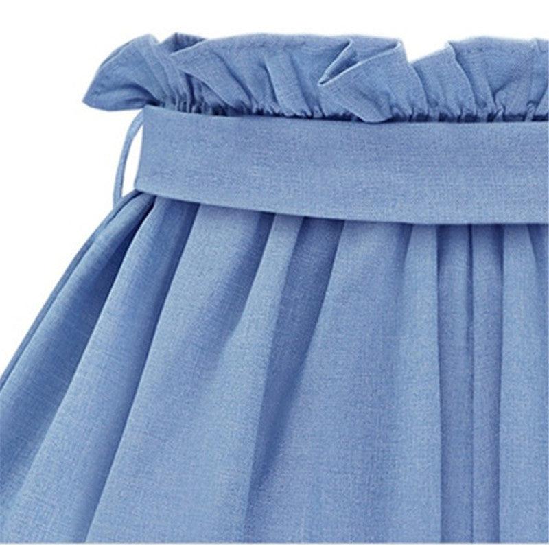 Solid Color Stretch Waist Oversized Loose Shorts