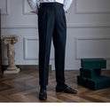 Retro Paris Buckle Trousers All-match Naples Draped Suit Pants