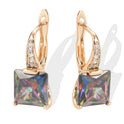 European And American Fashion Color Zircon Earrings For Women