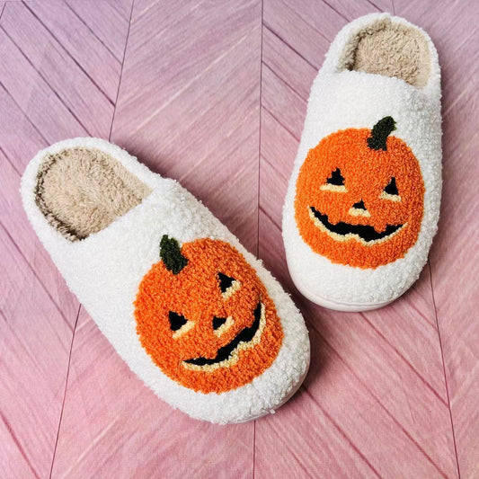 Cartoon Pumpkin Cotton Slippers Men And Women