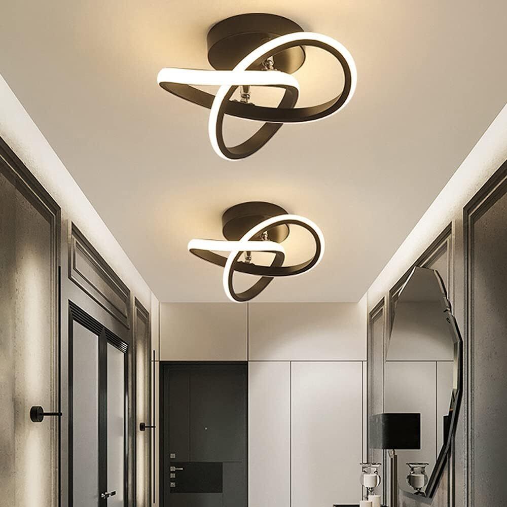 Ceiling Light LED Black Irregular - UK