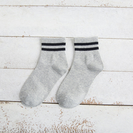 Two-bar striped tube socks