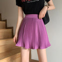 College style high waist slim white a-line skirt