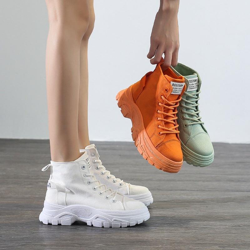 Short boots girls students thick soled