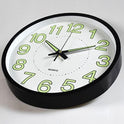 12'' Wall Clock Large Quartz Silent Luminous Glow In The Dark Indoor Home Office