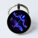 Twelve Constellation 25mm Time Gem Metal Keychain