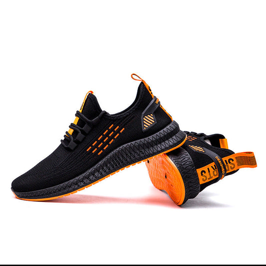 Flying woven sports running shoes