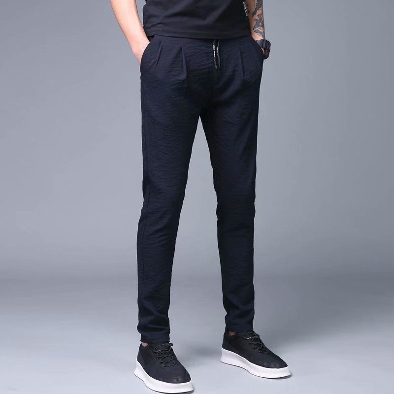 Ice silk summer long pants men