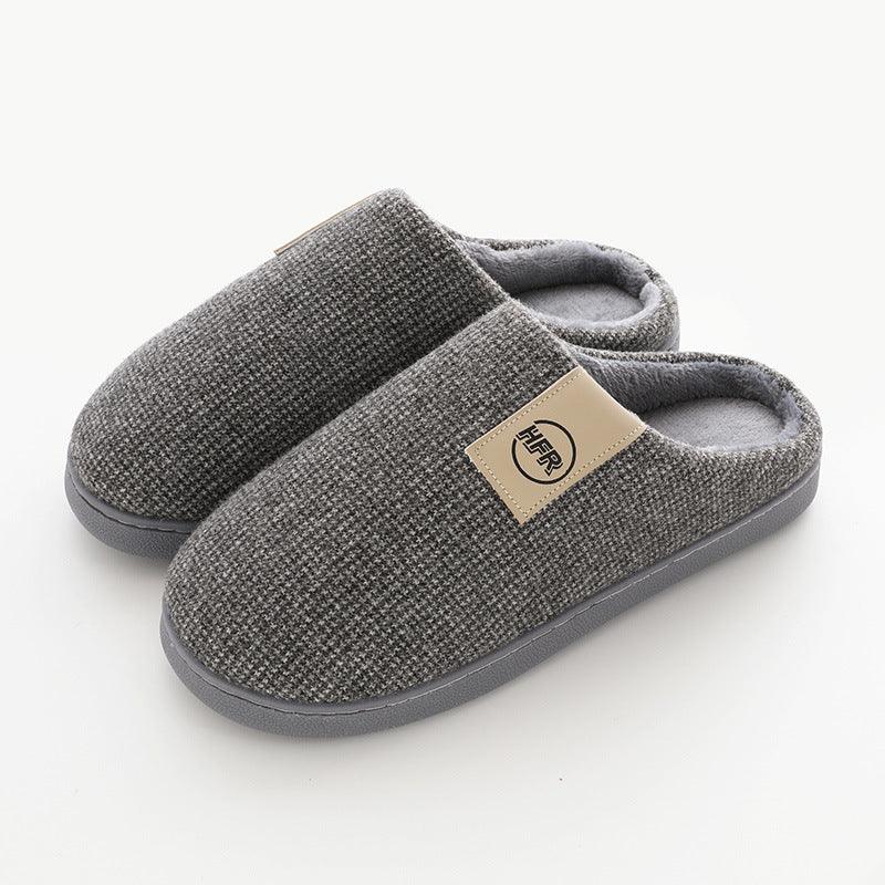Home plus velvet couple cotton shoes