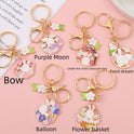 Rabbit Year Lucky Cartoon Trend Alloy Oil Dropping Keychain Cute