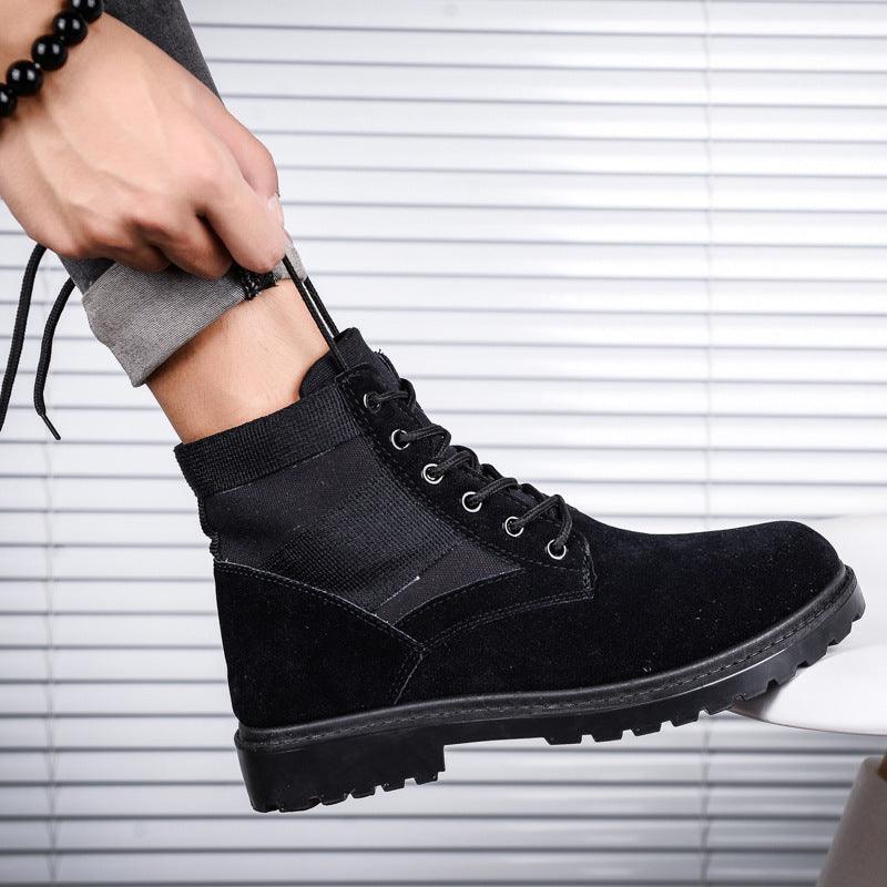 Tooling high-top Martin boots