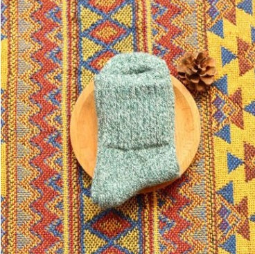 Autumn and winter thickening warm thick line rabbit hair socks Japanese tube cute adult female socks