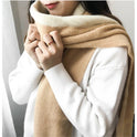 Men's And Women's Korean-style Cashmere Color Matching Scarf Solid Color Shawl