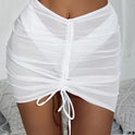 Women's Fashionable Simple Solid Color Half-length Seaside Holiday Gauze Skirt