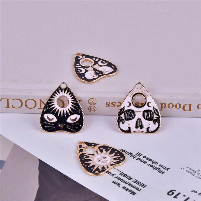 Cat Sun Eye Oil Dripping Alloy Ornament Pendant