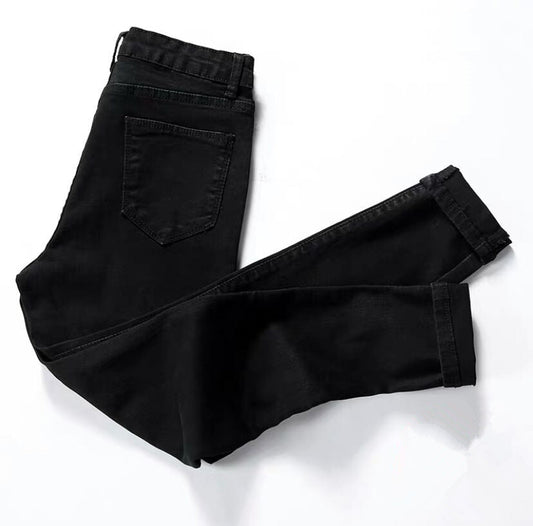 Women's Stretch High Waist Thickened Warm And Velvet Jeans