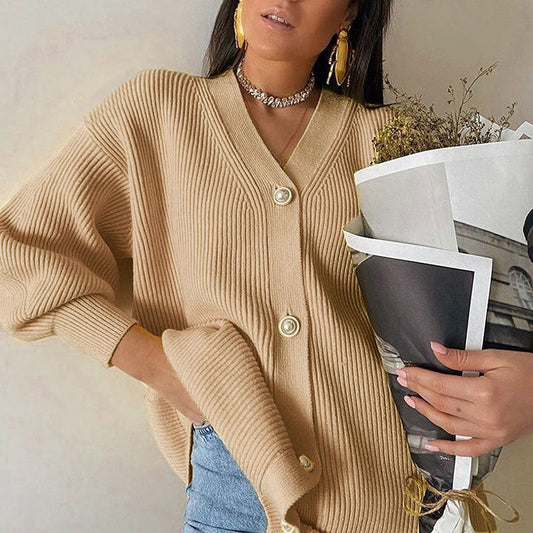 Simple atmosphere sweater coat