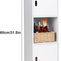 Waterproof Bathroom Storage Cabinet Free Standing Cabinet Organizer Unit White