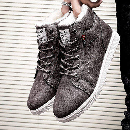 Plush Thick High-top Cotton Shoes