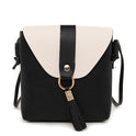 New Korean version of the contrast color female shoulder diagonal package PU soft face ladies bag
