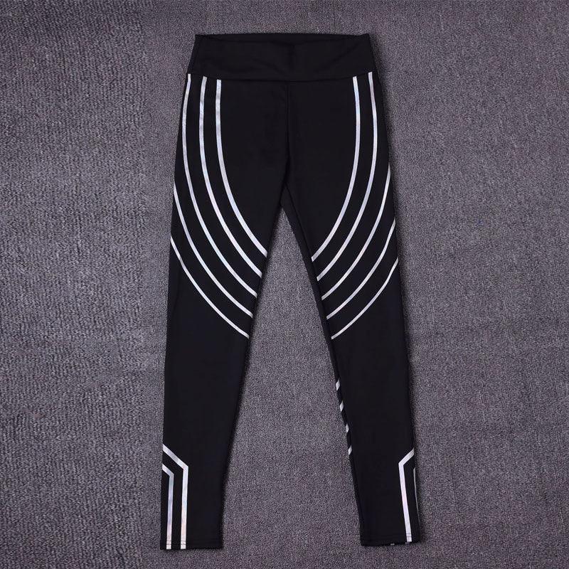 European beauty fitness yoga pants laser printing slim slimming sports leggings