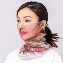 Thin mesh small silk scarf
