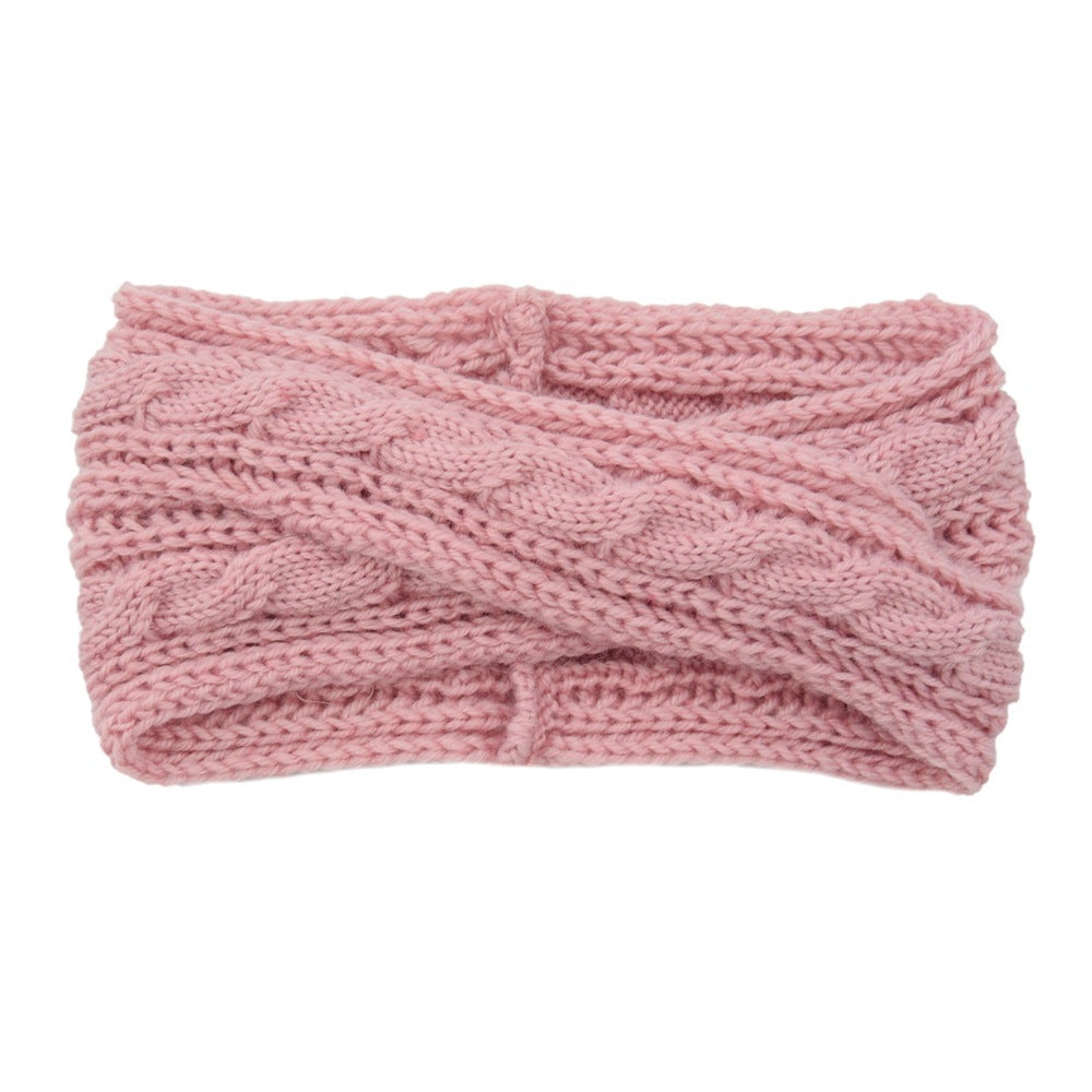 European And American Knitting Twist Cross Wool Hair Band