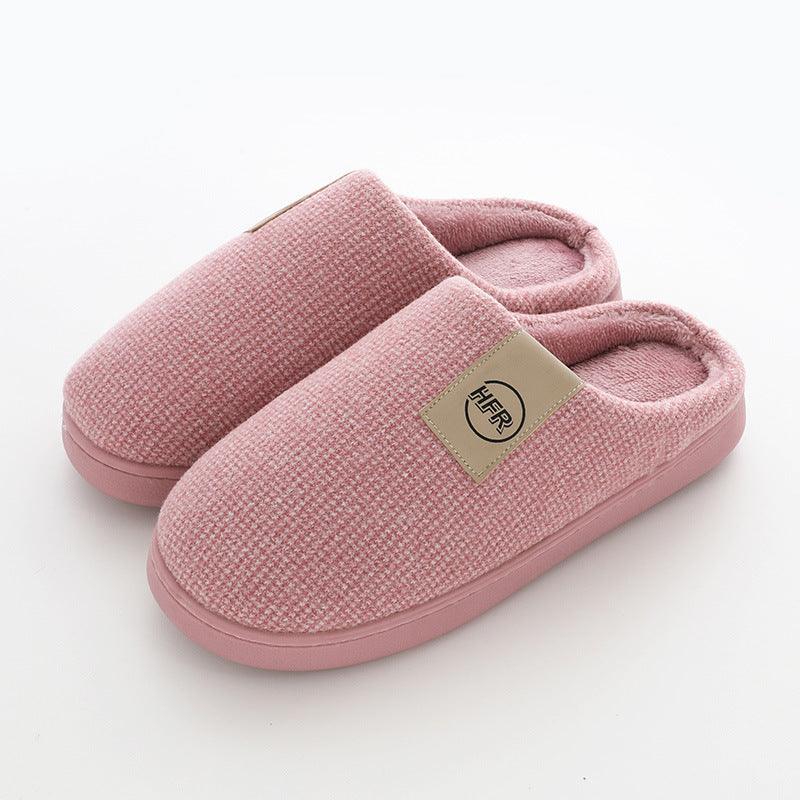 Home plus velvet couple cotton shoes