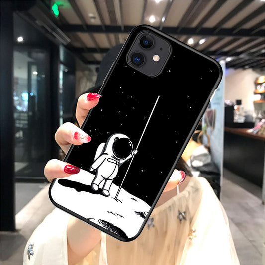 Simple starry astronaut in mobile phone case