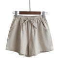 Women's cotton and linen shorts