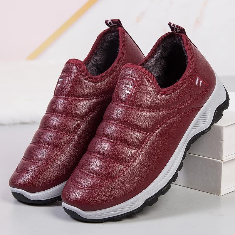 Winter Plush granny shoes for middle aged and old people