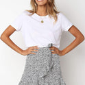 Fashion ruffled lace irregular skirt