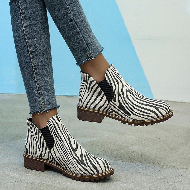 Leopard print elastic for women's shoes