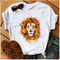 Summer Personality Letter Printing Ladies T-Shirt Short Sleeves