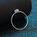New Sterling Silver Gold Plated Moissanite Round Bag Ring