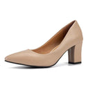 Fashion Women's Chunky Heel Pointed Work Shoes