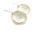 Mingcheng Cross-border Hot Sale Hammered Two-tone Circle Pendant Earrings Bohemian Women's Fashion Earrings Jewelry Gift