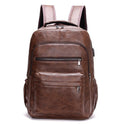 New PU Casual Large Capacity Multi-functional Retro Leather Backpack