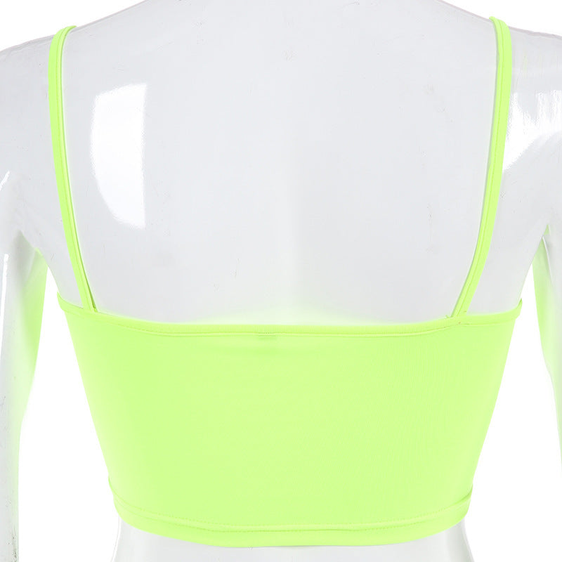 Fluorescent short cropped camisole